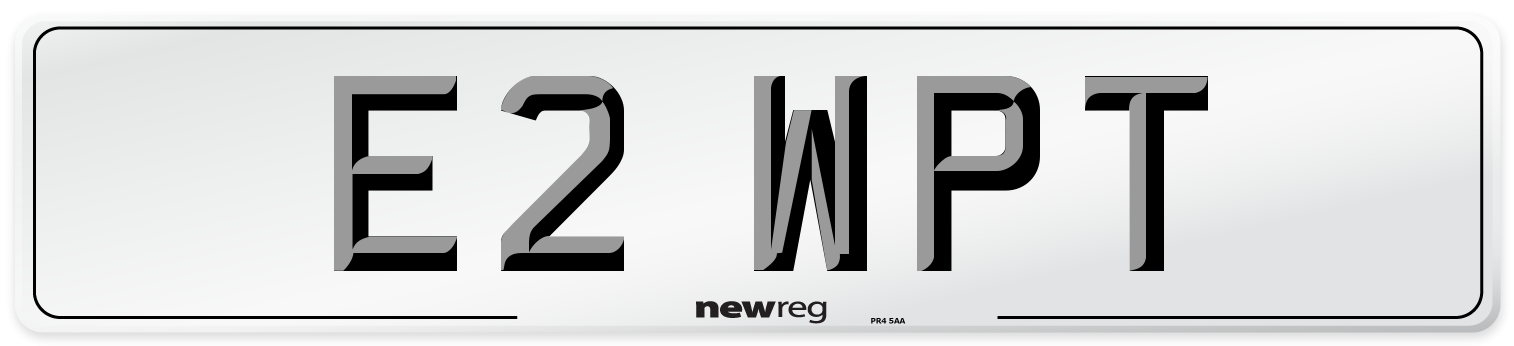 E2 WPT Number Plate from New Reg